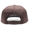 PB328R 5-Panel Pinstripe Snapback With Rope (Brown/White)