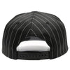 PB328R 5-Panel Pinstripe Snapback With Rope (Black/White)