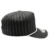 PB328R 5-Panel Pinstripe Snapback With Rope (Black/White)