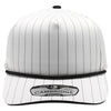 PB328R 5-Panel Pinstripe Snapback With Rope (White/Black)