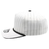 PB328R 5-Panel Pinstripe Snapback With Rope (White/Black)