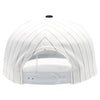 PB328R 5-Panel Pinstripe Snapback With Rope (White/Black)