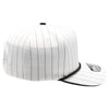 PB328R 5-Panel Pinstripe Snapback With Rope (White/Black)