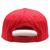 PB328R 5-Panel Pinstripe Snapback With Rope (Red/White)