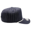 PB328R 5-Panel Pinstripe Snapback With Rope (Navy/White)