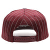 PB328R 5-Panel Pinstripe Snapback With Rope (Burgundy/White)