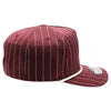 PB328R 5-Panel Pinstripe Snapback With Rope (Burgundy/White)