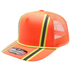 PB225R Five Panel Neon Reflective High Frame Meshback with Rope [Neon Orange/Yellow]