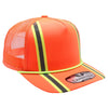 PB225R Five Panel Neon Reflective High Frame Meshback with Rope [Neon Orange/Yellow]