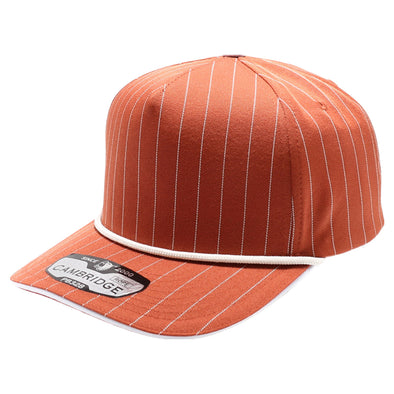 PB328R 5-Panel Pinstripe Snapback With Rope [B.Orange/White]