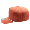 PB328R 5-Panel Pinstripe Snapback With Rope [B.Orange/White]