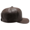 PB271L 100% Genuine Leather Velcro Hat [Dark Brown]