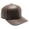 PB271L 100% Genuine Leather Velcro Hat [Dark Brown]