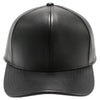 PB271L 100% Genuine Leather Velcro Hat [Black]