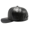 PB271L 100% Genuine Leather Velcro Hat [Black]