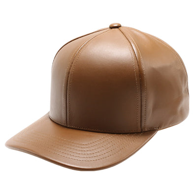 PB271L 100% Genuine Leather Velcro Hat [Light Brown]