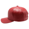 PB271L 100% Genuine Leather Velcro Hat [Red]