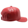 PB271L 100% Genuine Leather Velcro Hat [Red]