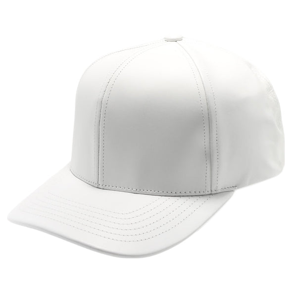 PB271L 100% Genuine Leather Velcro Hat [White]