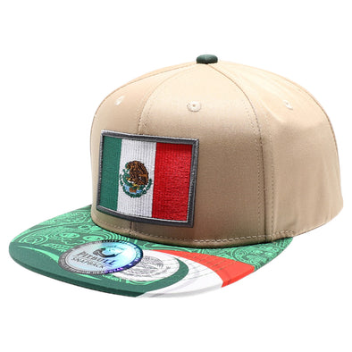 Mexico Series Snapback MX Flag (Khaki)
