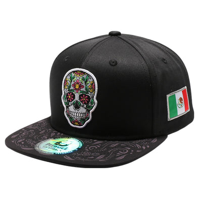 Mexico Series Snapback Sugar Skull (Black)