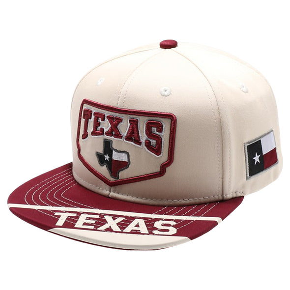 Sprinter 3 Patch Snapback Texas-2 (Cream/Burgundy)
