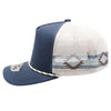 PB225W Five Panel Western Rope [Navy/Cream]