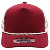 PB225W Five Panel Western Rope [Burgundy/Cream]