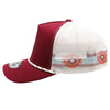 PB225W Five Panel Western Rope [Burgundy/Cream]
