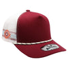 PB225W Five Panel Western Rope [Burgundy/Cream]