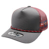 PB225W Five Panel Western Rope [Charcoal/Burgundy]