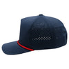PB311 Five Panel High Frame Rope Perforated [Navy/Red]