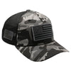 DV557 Pit Bull  US Flag Velcro Patch Micro Mesh Hats [Bk.Camo]