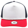 PB225 UVP Five Panel Under Visor Rope Flag Texas [White/Navy/Red]