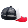 PB225 UVP Five Panel Under Visor Rope Flag Texas [White/Navy/Red]