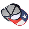 PB225 UVP Five Panel Under Visor Rope Flag Texas [White/Navy/Red]