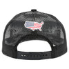 PB225 UVP Five Panel Under Visor Rope Flag USA [Black]