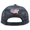 PB225 UVP Five Panel Under Visor Rope Flag USA [Navy]