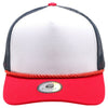 PB225 UVP Five Panel Under Visor Rope Flag USA [White/Navy/Red]