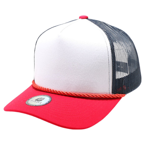 PB225 UVP Five Panel Under Visor Rope Flag USA [White/Navy/Red]