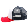 PB225 UVP Five Panel Under Visor Rope Flag USA [White/Navy/Red]