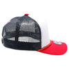 PB225 UVP Five Panel Under Visor Rope Flag USA [White/Navy/Red]