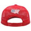 PB225 UVP Five Panel Under Visor Rope Flag USA [Red]