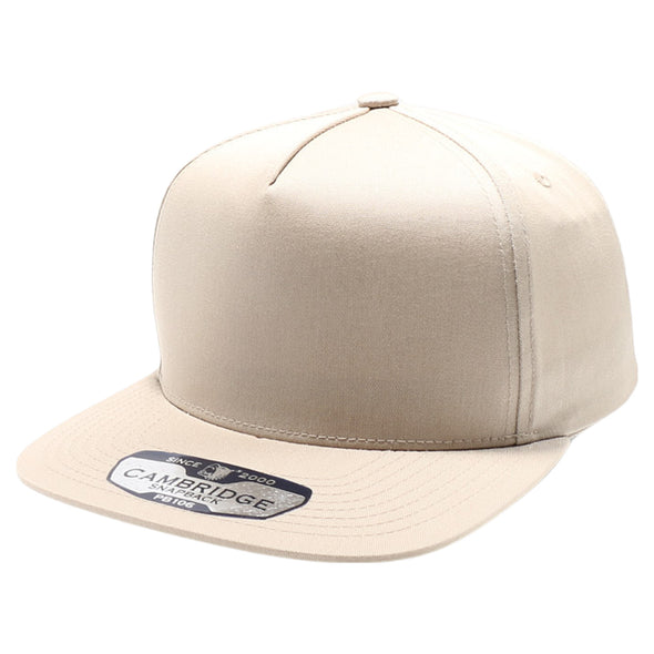 PB106 Pit Bull Cambridge 5 Panel Cotton Snapback Hat [L.Khaki]