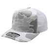 PB285M Five Panel Old School Camo High Frame Meshback [White]