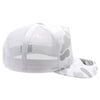 PB285M Five Panel Old School Camo High Frame Meshback [White]