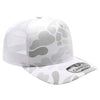 PB285M Five Panel Old School Camo High Frame Meshback [White]