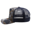 PB285M Five Panel Old School Camo High Frame Meshback [Navy]