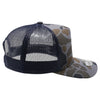 PB285M Five Panel Old School Camo High Frame Meshback [Navy]
