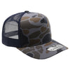 PB285M Five Panel Old School Camo High Frame Meshback [Navy]